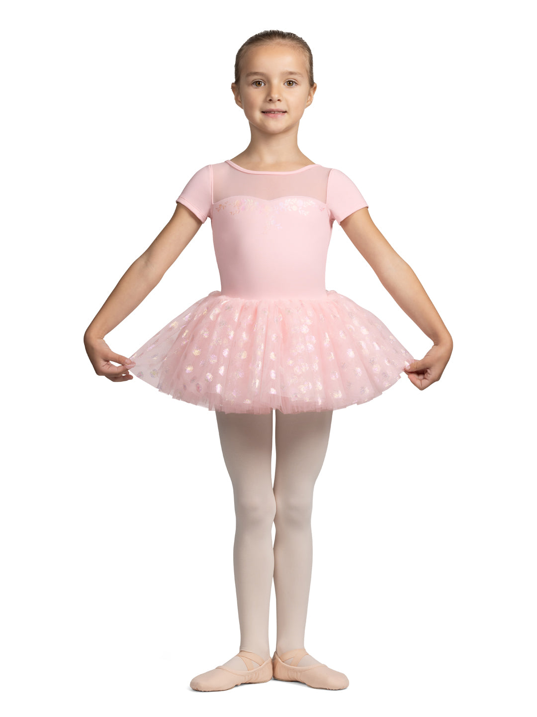 Glow Cap Sleeve Tutu Leotard- Girls