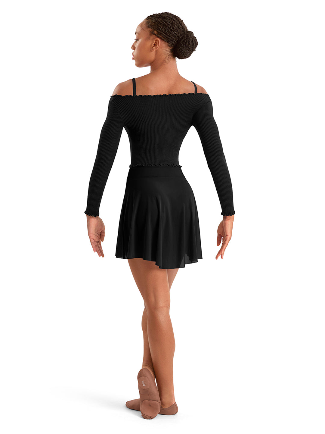 Long Sleeve Rib Warm Up Top