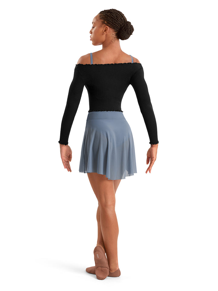 Long Sleeve Rib Warm Up Top