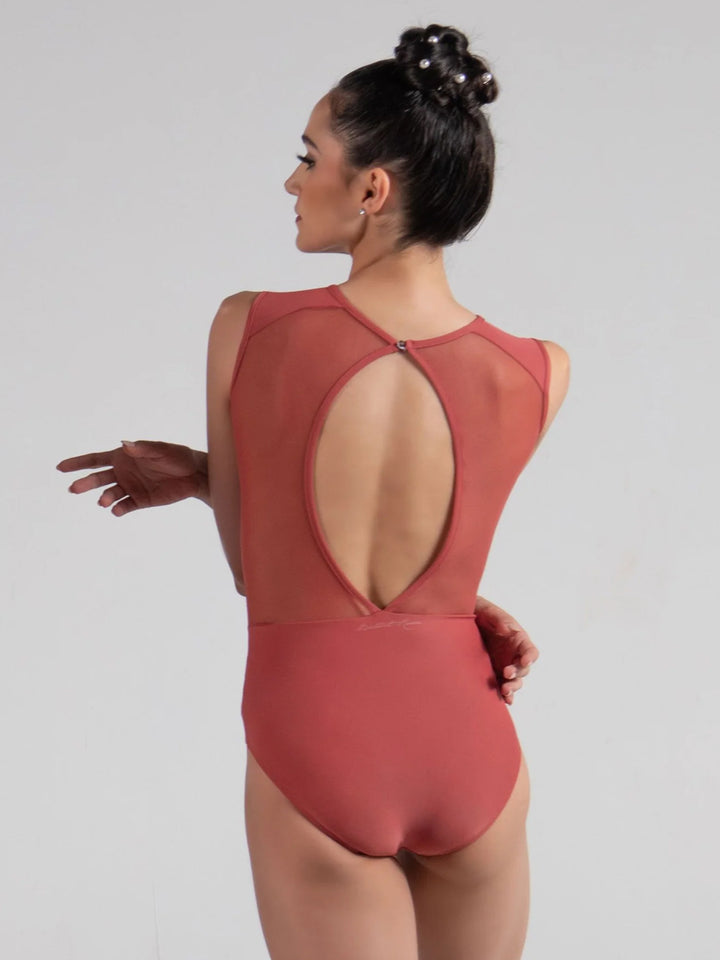 Mirea Mesh Neck Leotard - Girls