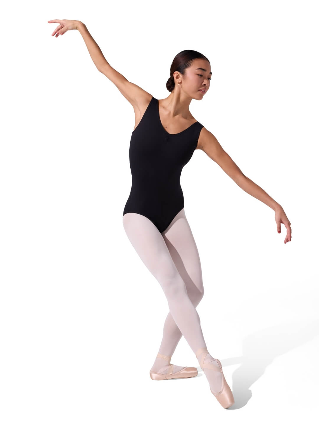 Studio Collection Pinch Front V Neck Leotard
