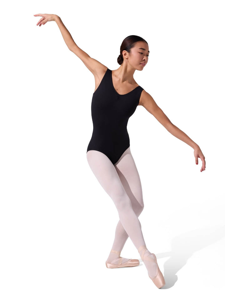 Studio Collection Pinch Front V Neck Leotard
