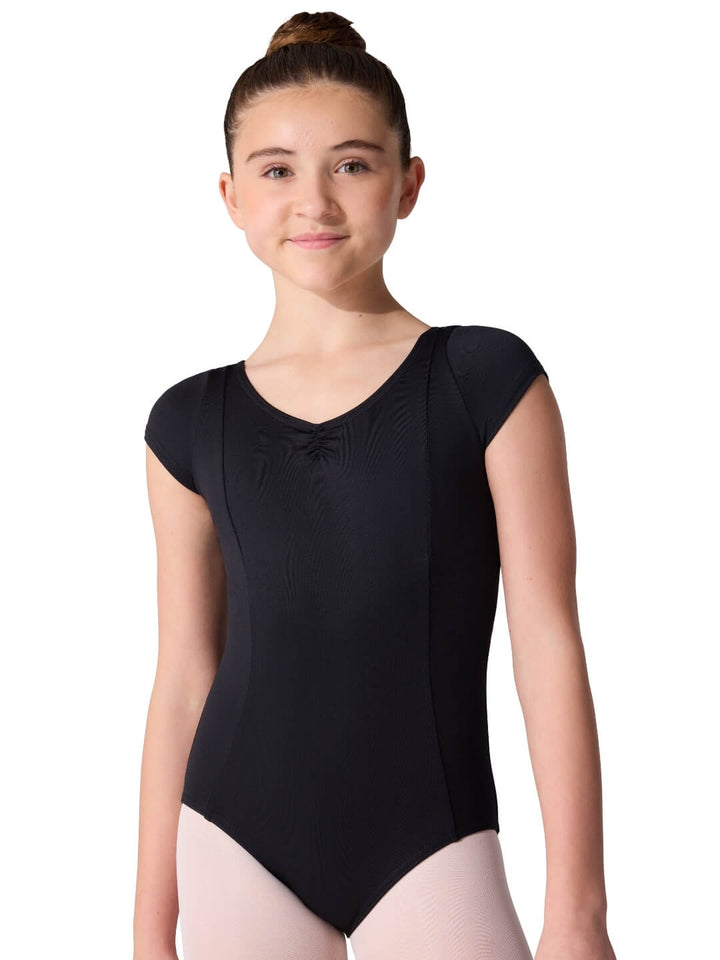Studio Collection Dual Pinch Cap Sleeve Leotard - Girls