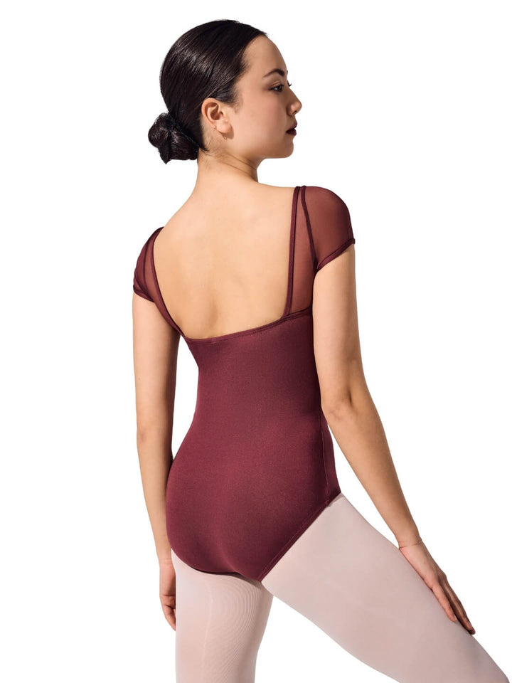 Studio Collection Mesh Yoke SS Leotard