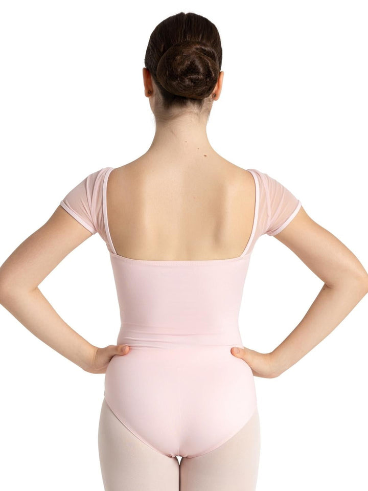 Studio Collection Mesh Yoke SS Leotard