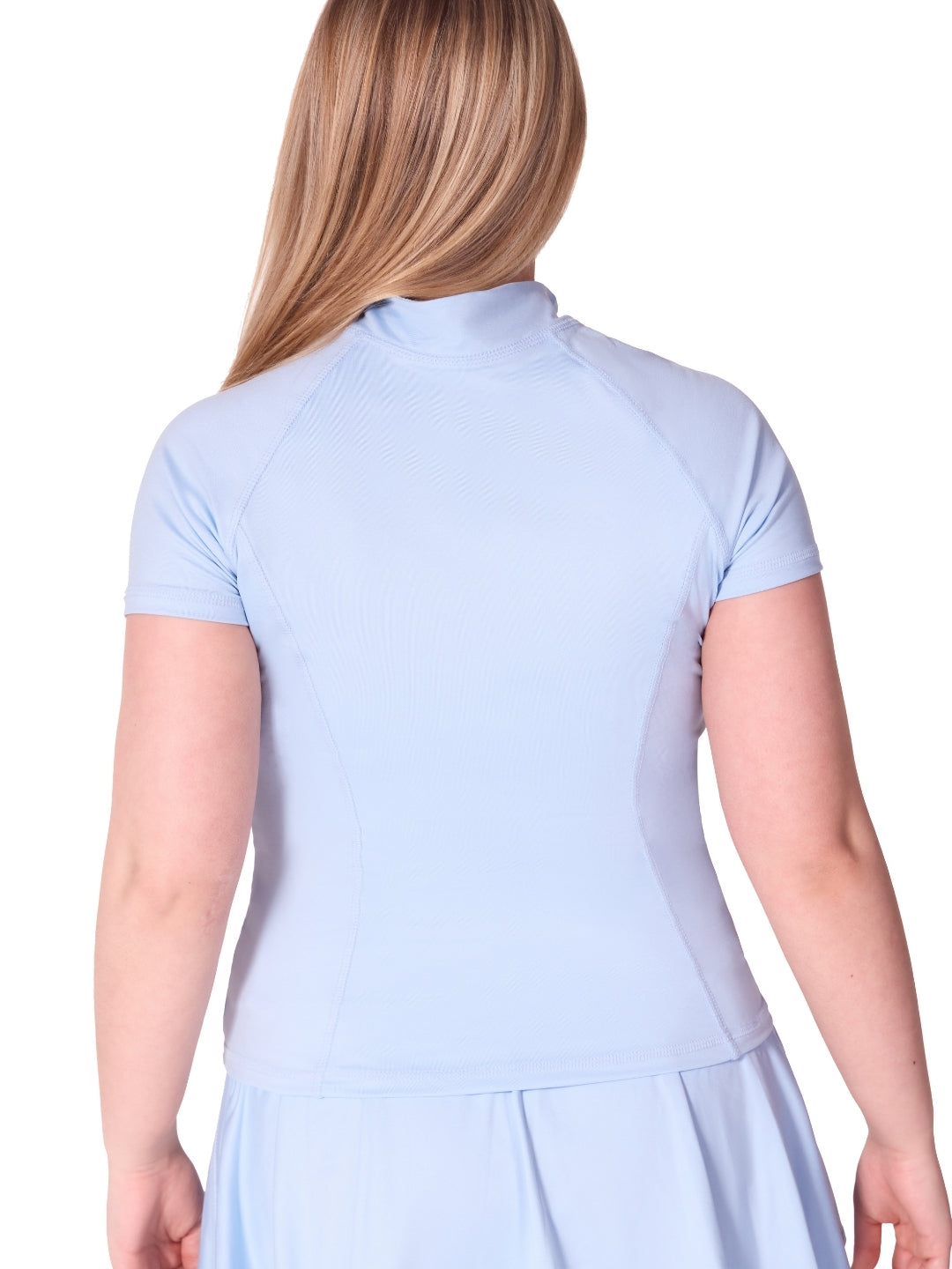 Studio Collection Short Sleeve Zip Top - Girls