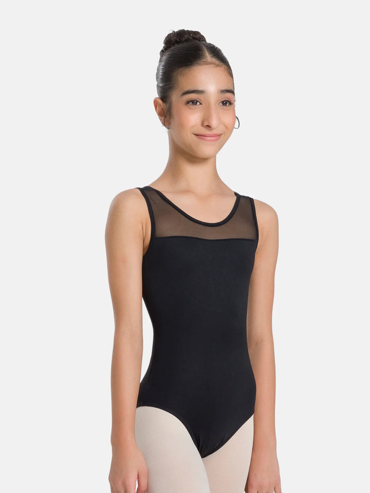 Gemette High Neck Leotard with Keyhole Back - Girls