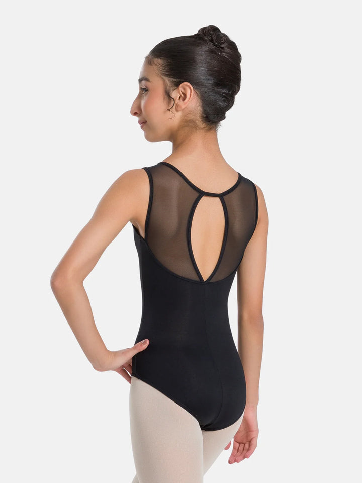 Gemette High Neck Leotard with Keyhole Back - Girls