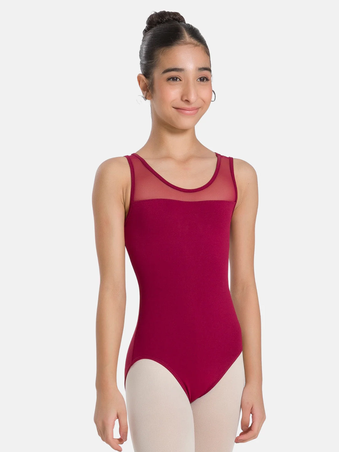 Gemette High Neck Leotard with Keyhole Back - Girls
