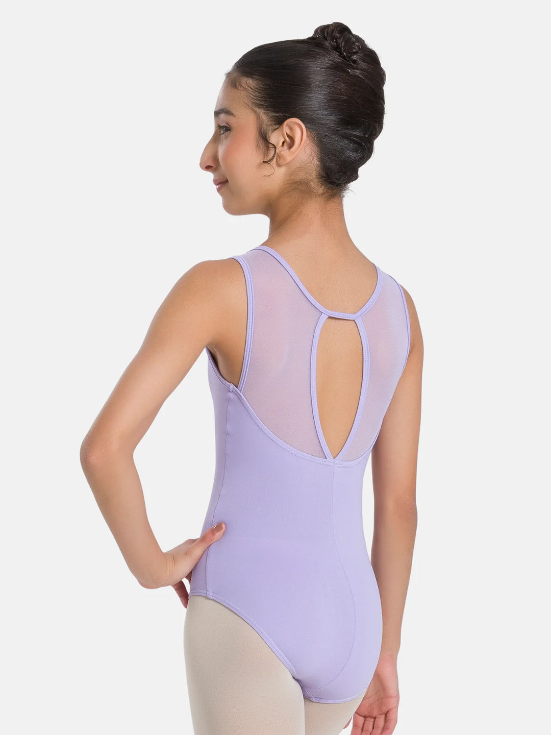 Gemette High Neck Leotard with Keyhole Back - Girls