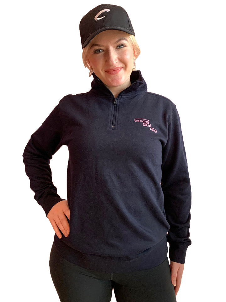 Second Skin Shop Logo Quarter Zip Long Sleeve Fleece