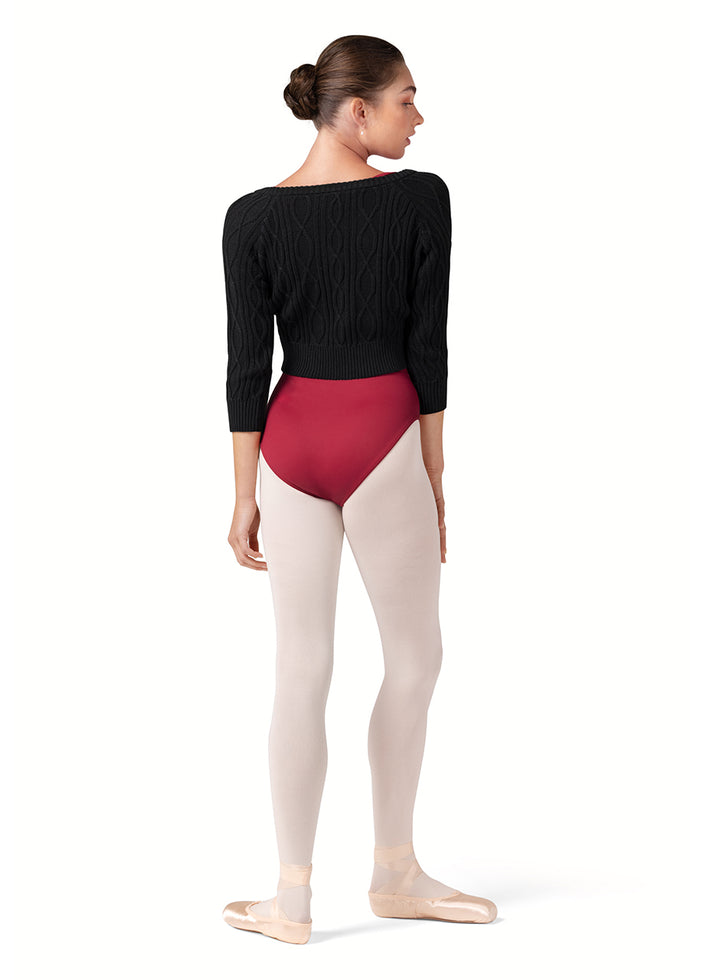 Bianca V Neck Raglan Knit Cropped Sweater