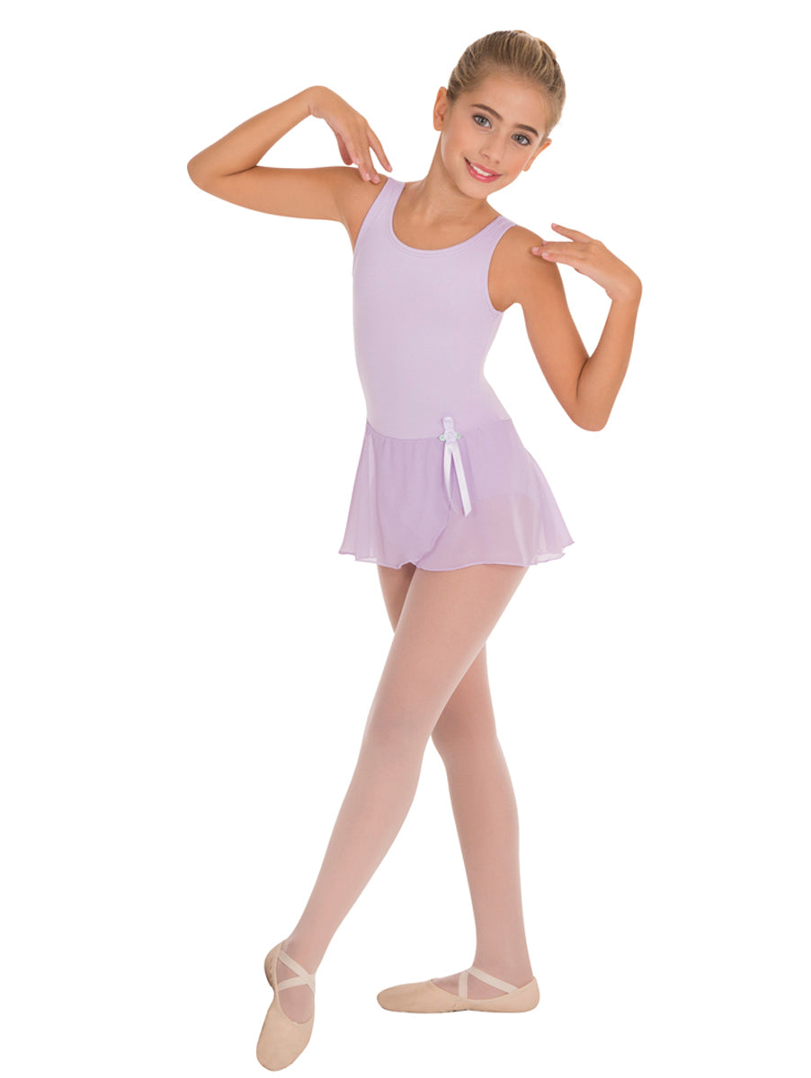 Microfiber Tank Leotard Dress - Girls