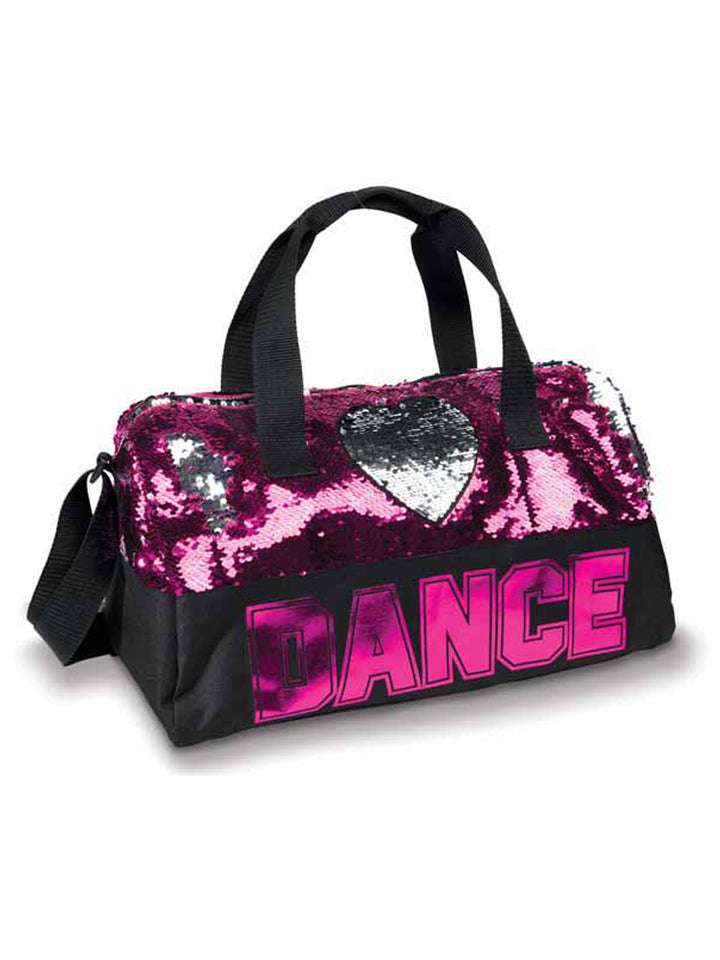 Dance Sequin Heart Duffel Bag