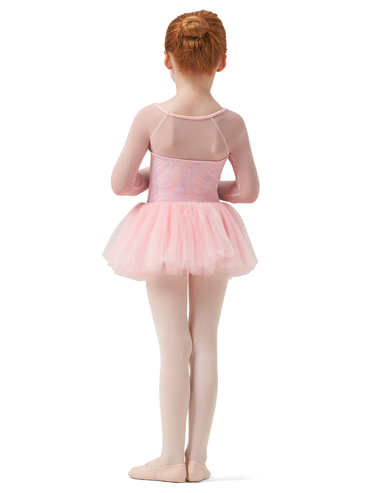 Three Quarter Sleeve Tutu Leotard - Girls