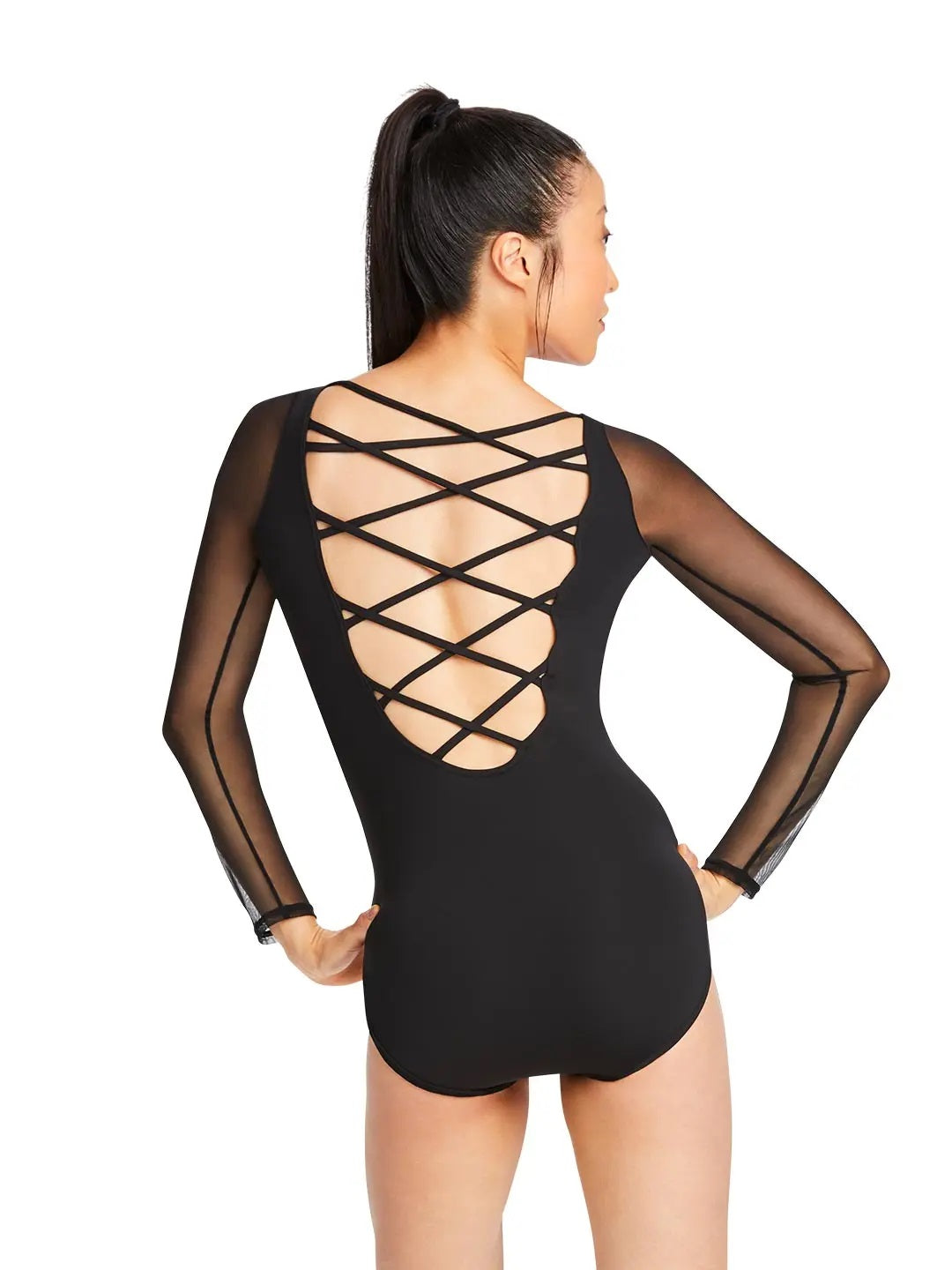 Meryl Strappy Back Long Sleeve Leotard