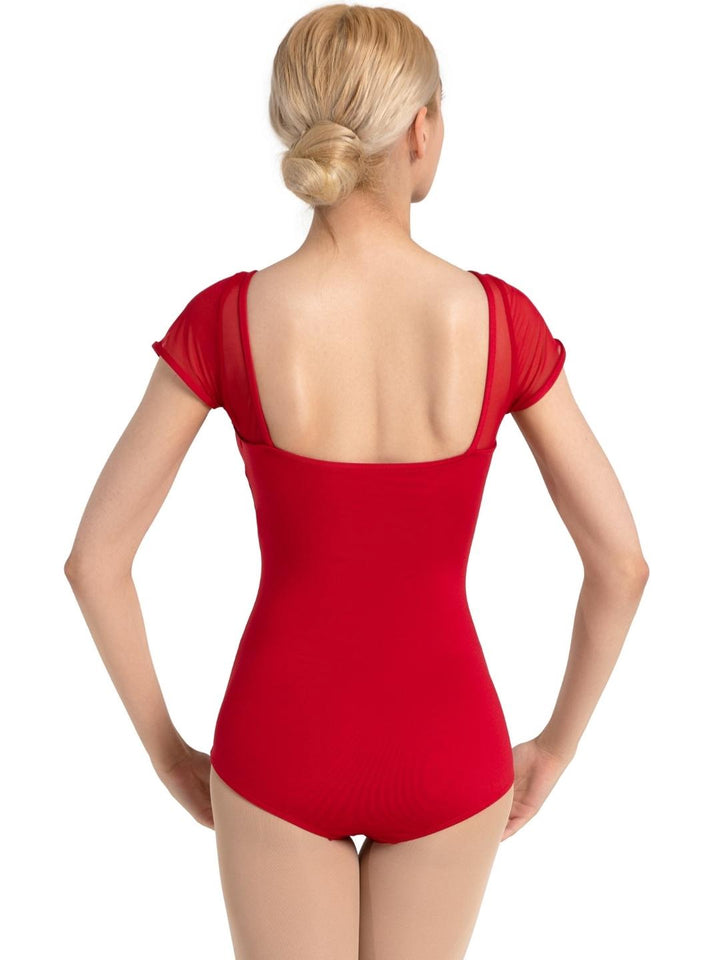 Studio Collection Mesh Yoke SS Leotard